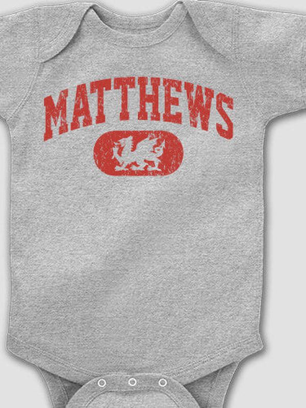 Welsh Varsity : Printed Baby Bodysuits