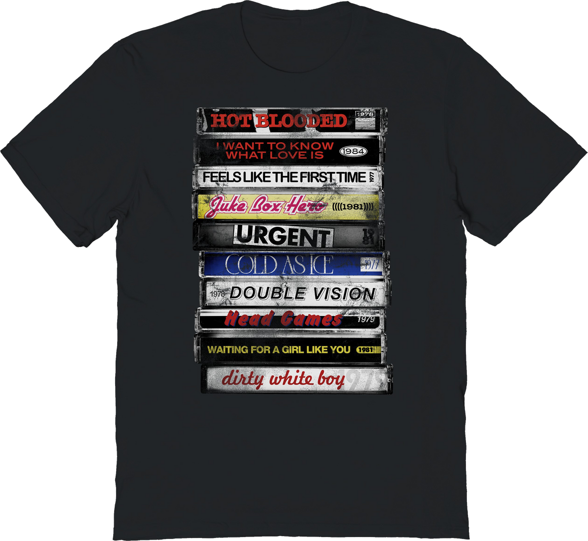 Stacked Cassette Singles Foreigner T-Shirt product image 1