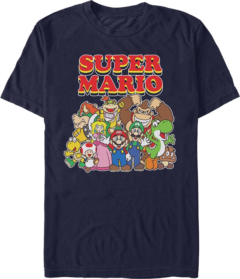 Super Mario Bros. Ensemble Shot Nintendo T-Shirt product image 1