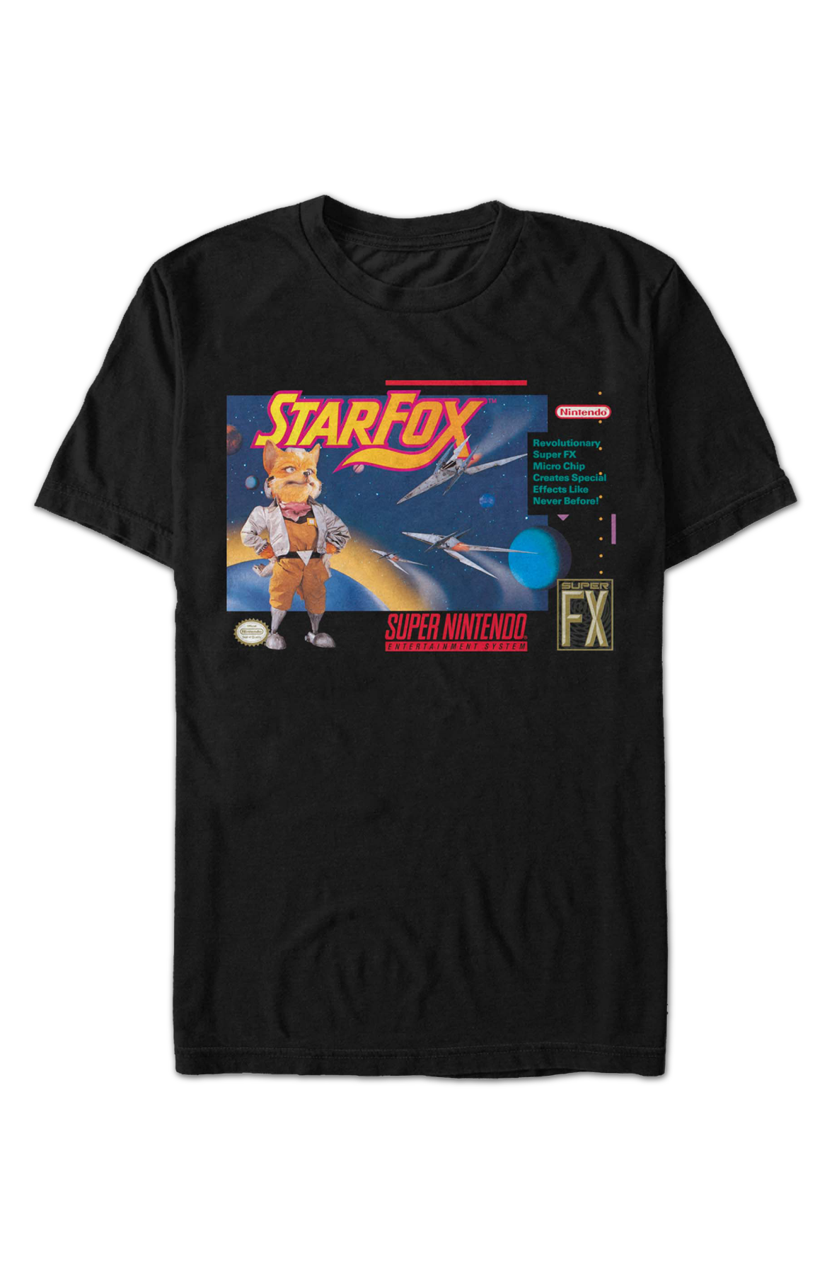 Super Nintendo Box Art Star Fox T-Shirt product image 2