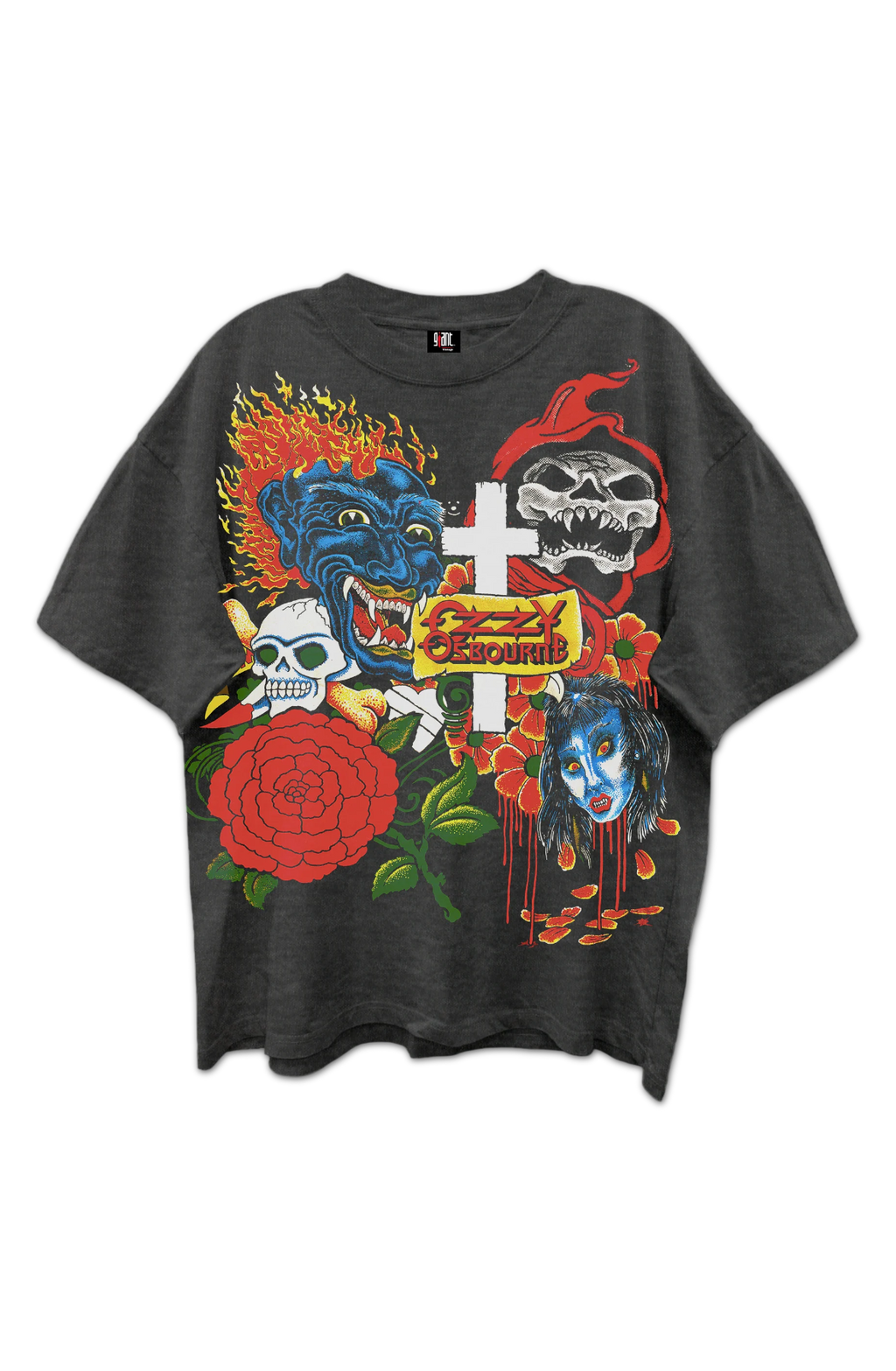 Tattoo Collage Ozzy Osbourne Oversized T-Shirt product image 2