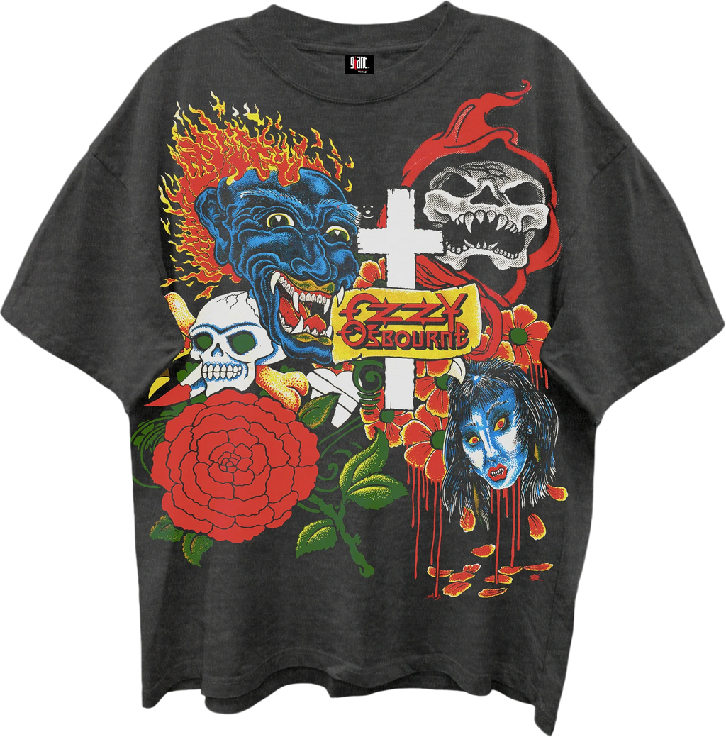 Tattoo Collage Ozzy Osbourne Oversized T-Shirt product image 1