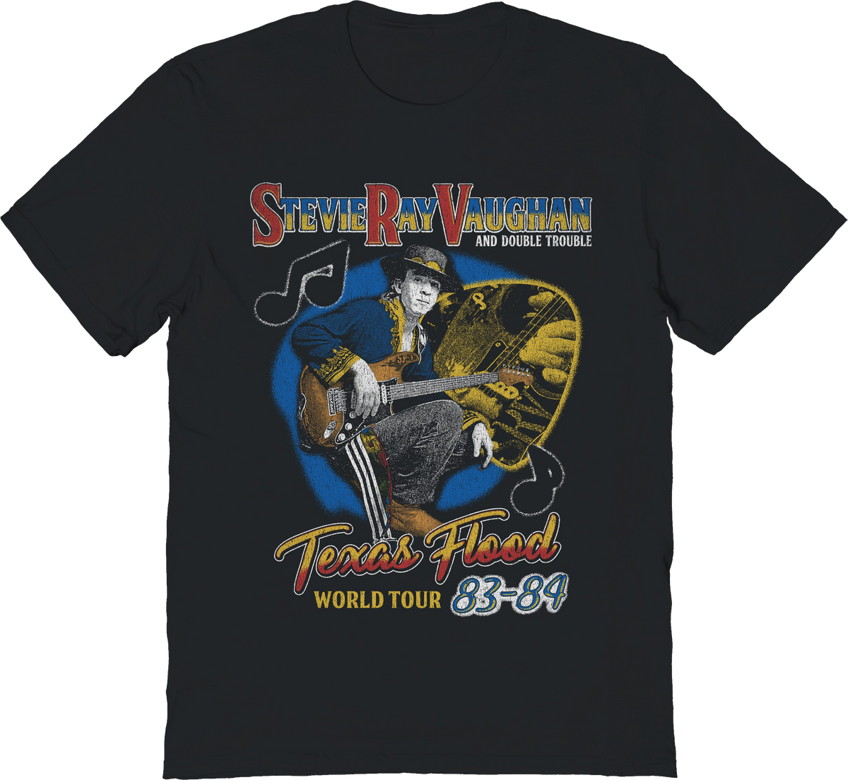 Texas Flood World Tour 83-84 Stevie Ray Vaughan T-Shirt product image 1
