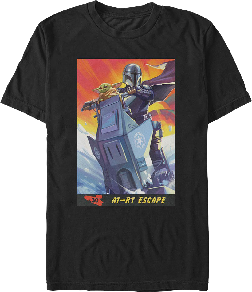 The Mandalorian And Grogu AT-RT Escape Star Wars T-Shirt product image 1