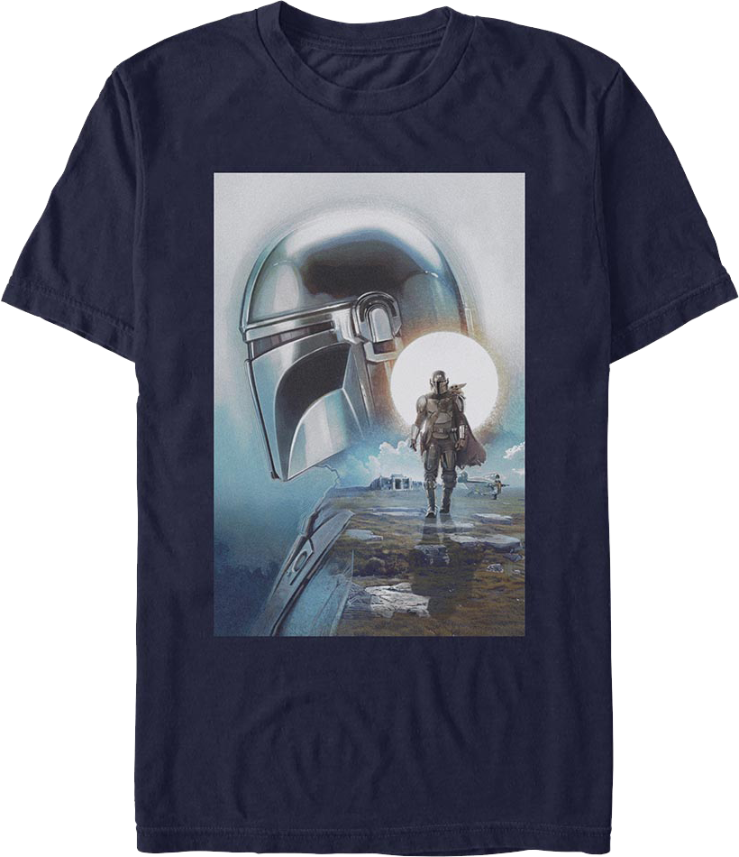 The Mandalorian And Grogu Collage Poster Star Wars T-Shirt