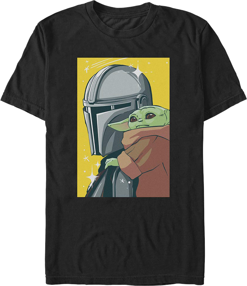 The Mandalorian And Grogu Illustration Star Wars T-Shirt product image 1
