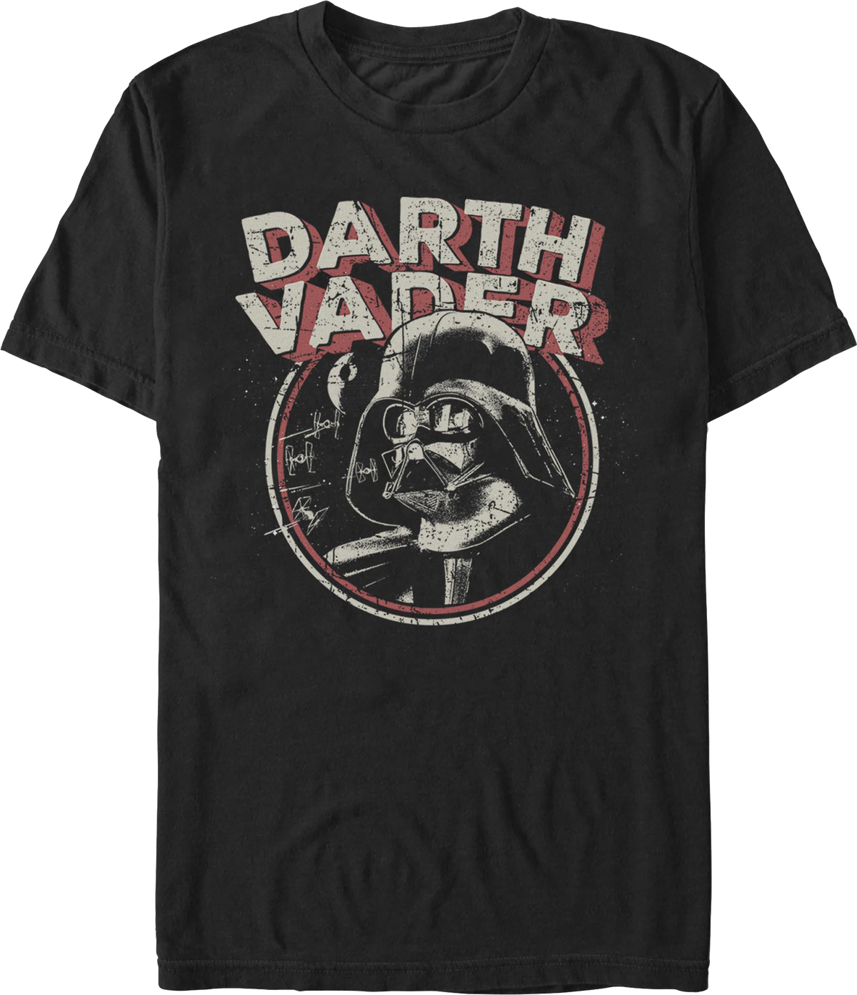 Vintage Darth Vader Circle Star Wars T-Shirt product image 1