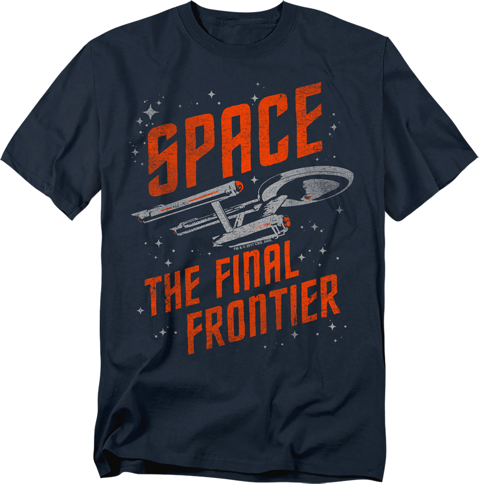 Vintage Space The Final Frontier Star Trek T-Shirt product image 1