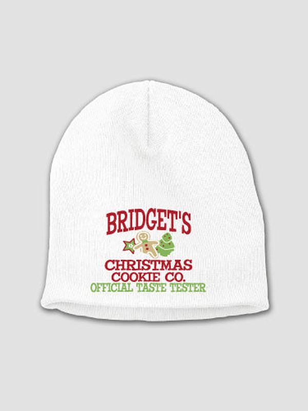 Christmas Cookie Tester : Embroidered Beanies