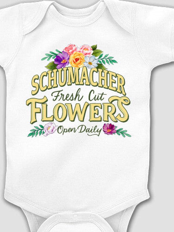 Fresh Cut Flowers : Printed Baby Bodysuits