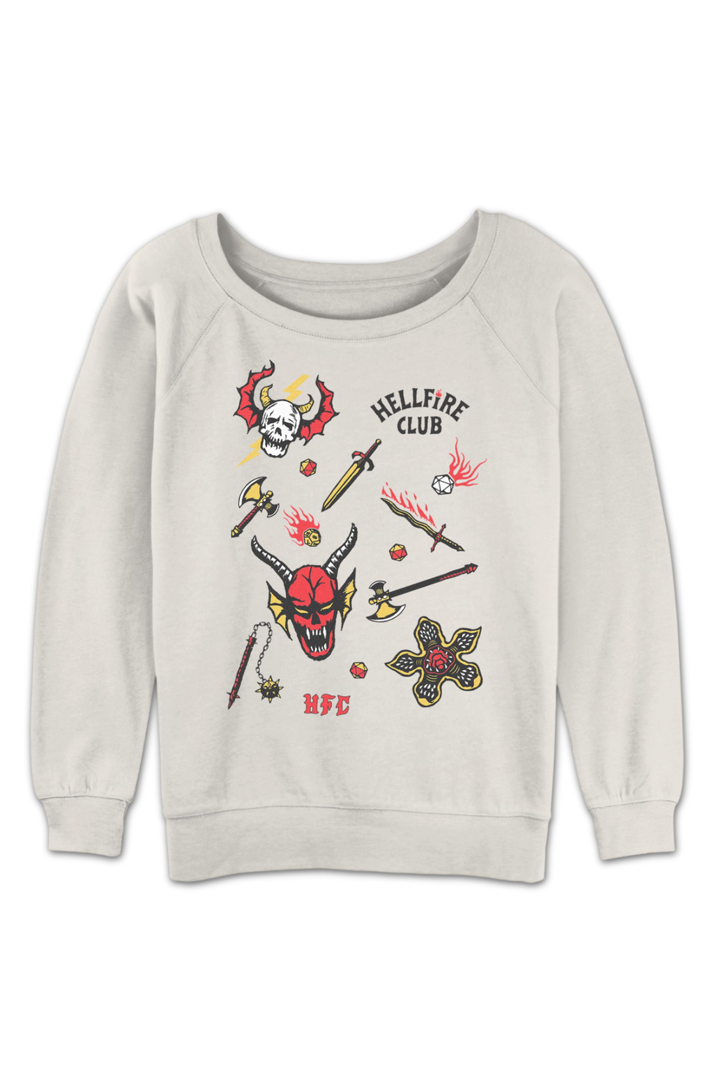 Womens Hellfire Club Collage Stranger Things Sweatshirt product image 2