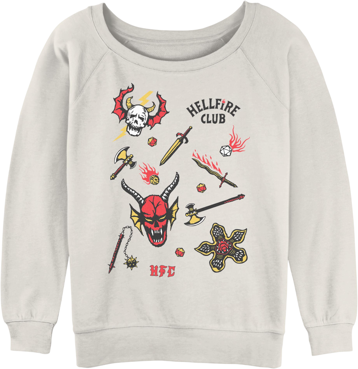 Womens Hellfire Club Collage Stranger Things Sweatshirt product image 1