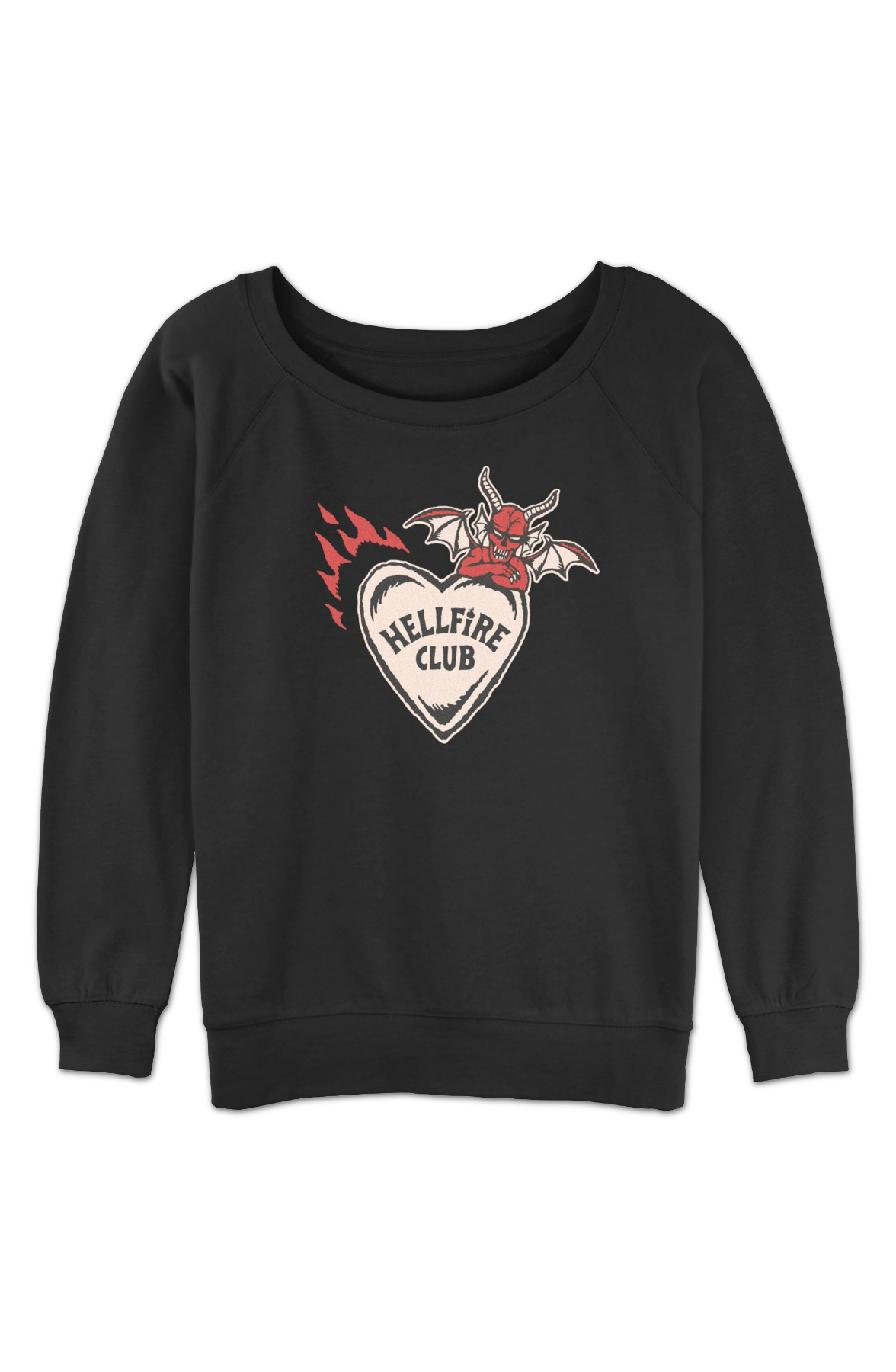 Womens Hellfire Club Heart Stranger Things Sweatshirt product image 2