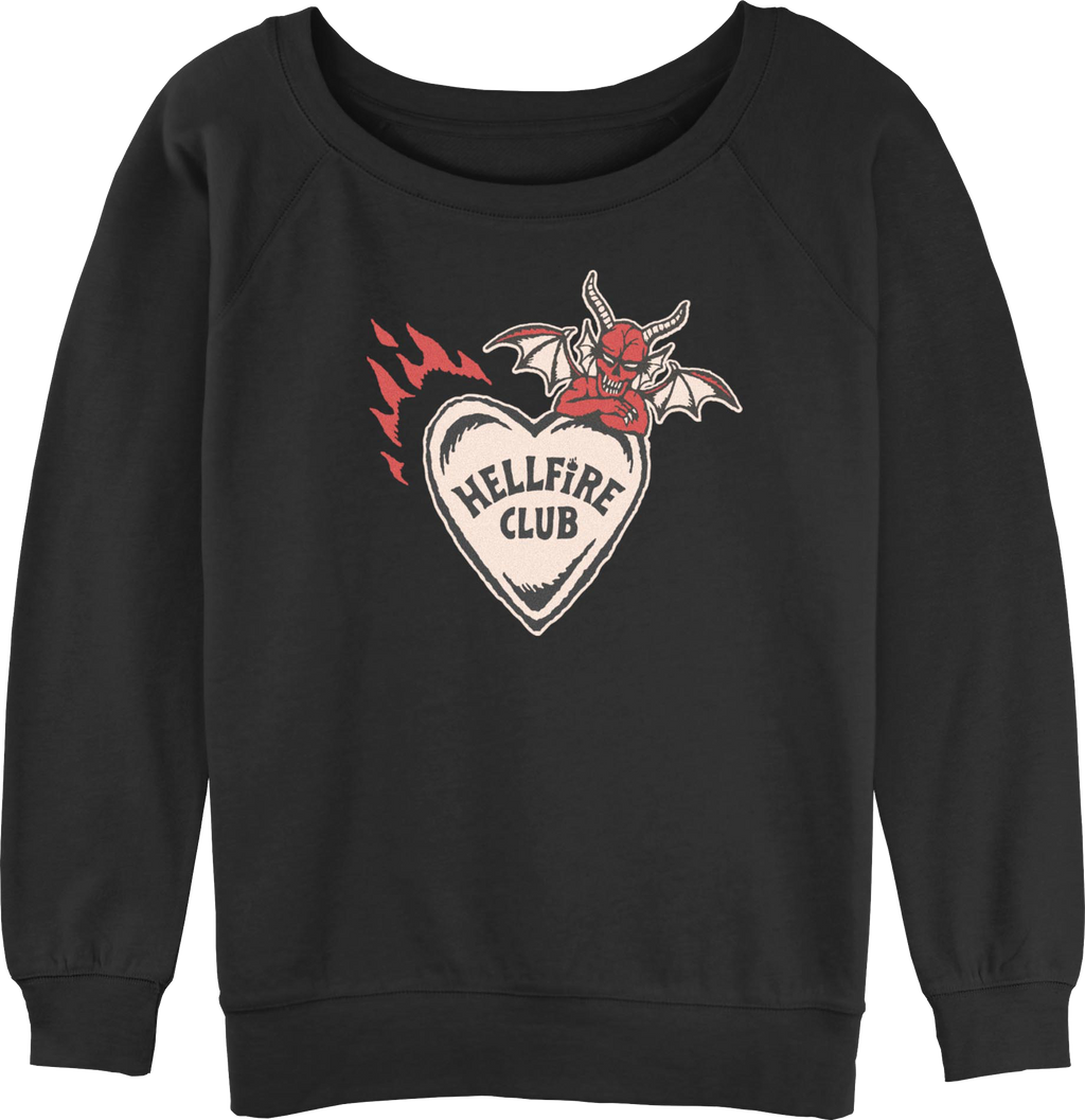 Womens Hellfire Club Heart Stranger Things Sweatshirt product image 1