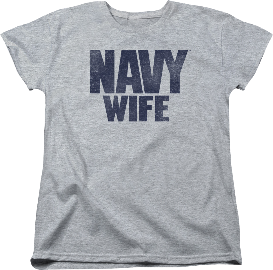 Womens Navy Wife Shirt product image 1