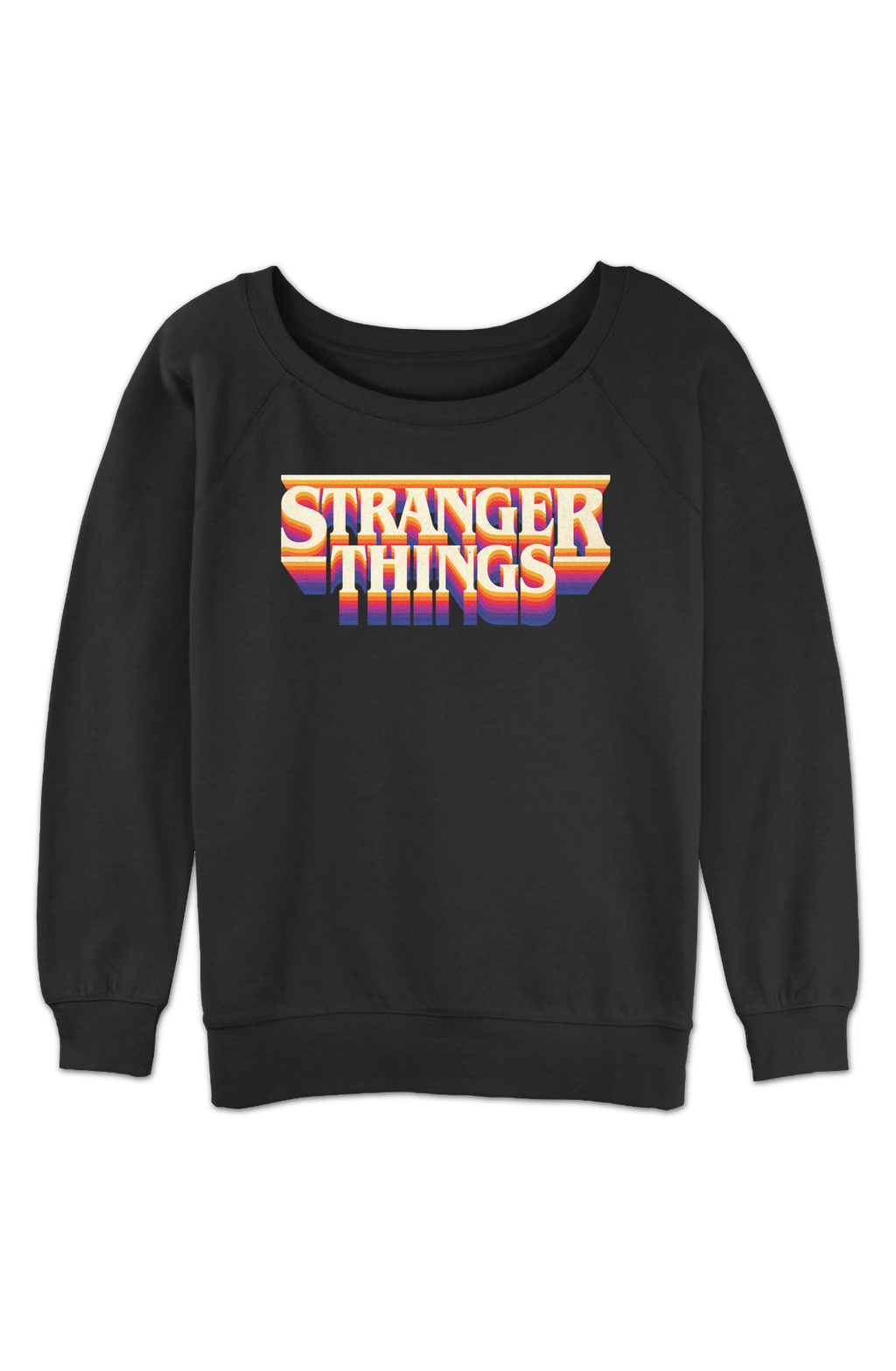 Womens Retro Colors Logo Stranger Things Sweatshirt product image 2