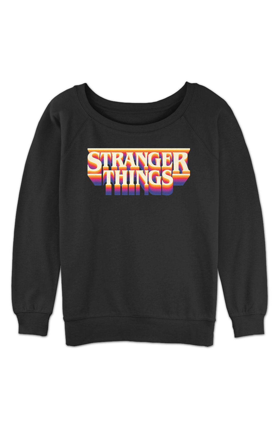 Womens Retro Colors Logo Stranger Things Sweatshirt product image 2