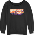 Womens Retro Colors Logo Stranger Things Sweatshirt product image 1