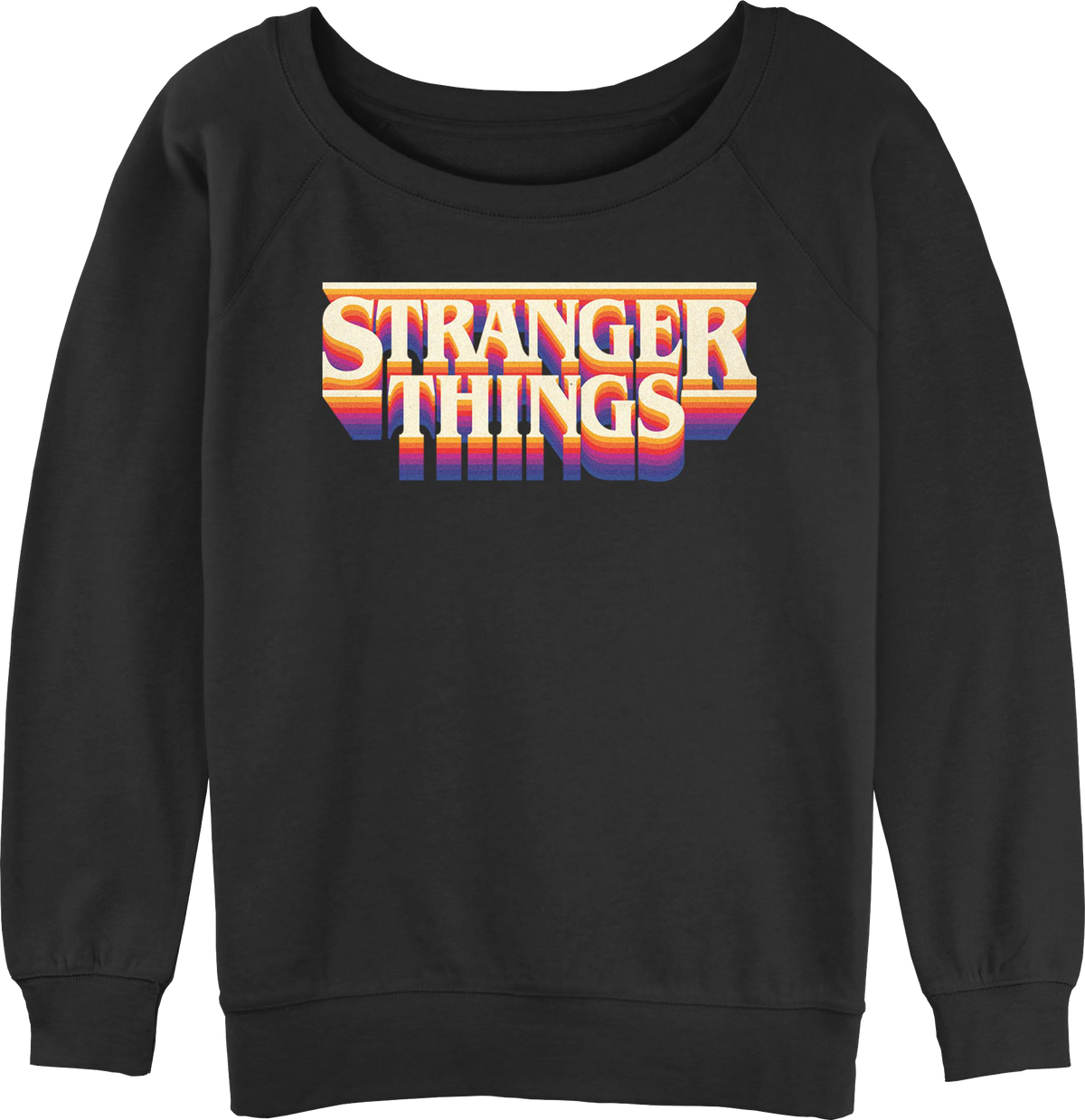 Womens Retro Colors Logo Stranger Things Sweatshirt product image 1