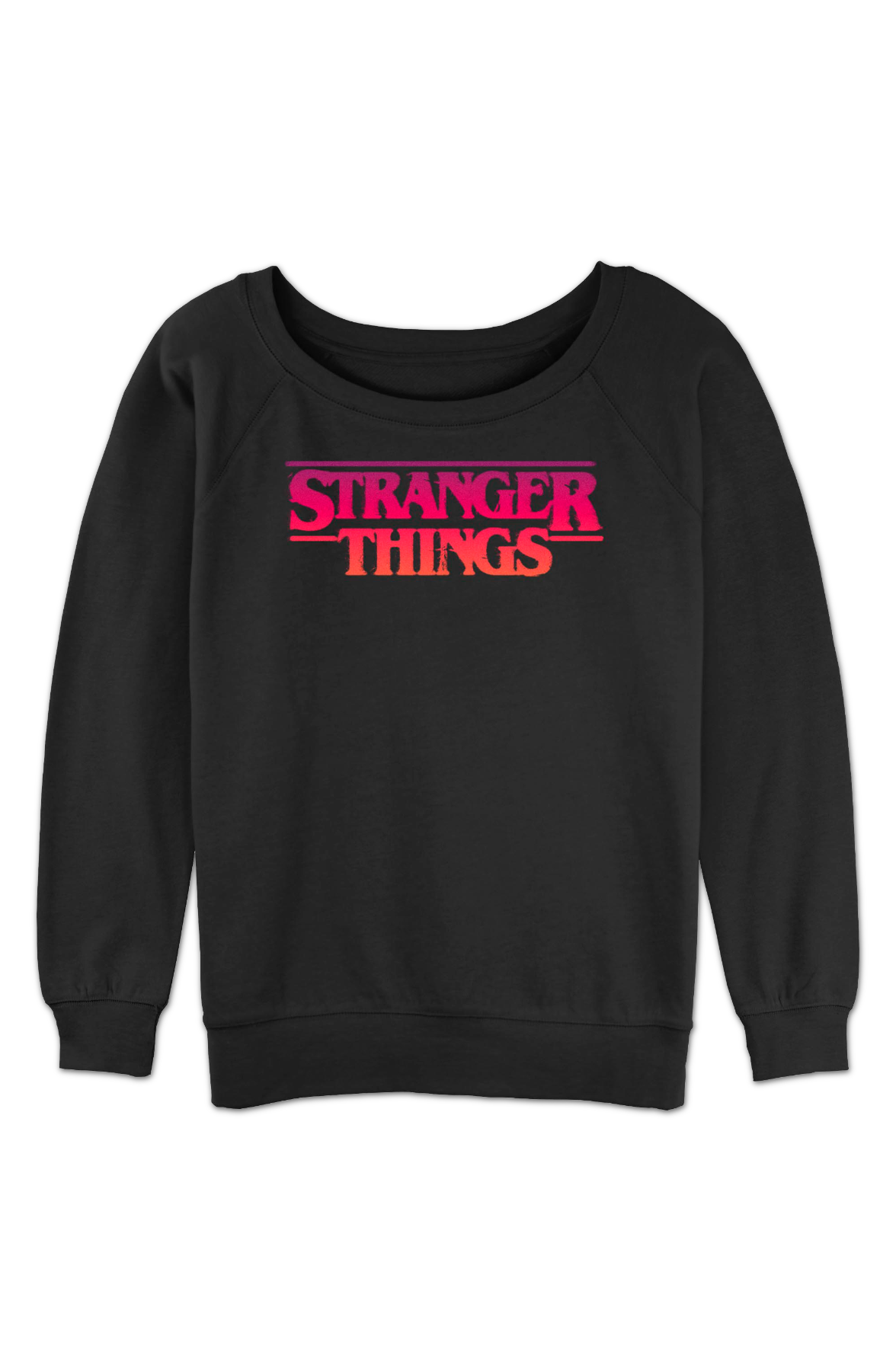 Womens Retrowave Logo Stranger Things Sweatshirt product image 2