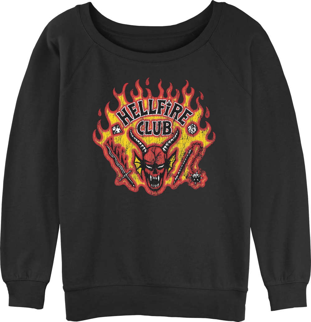 Womens Vintage Hellfire Club Stranger Things Sweatshirt